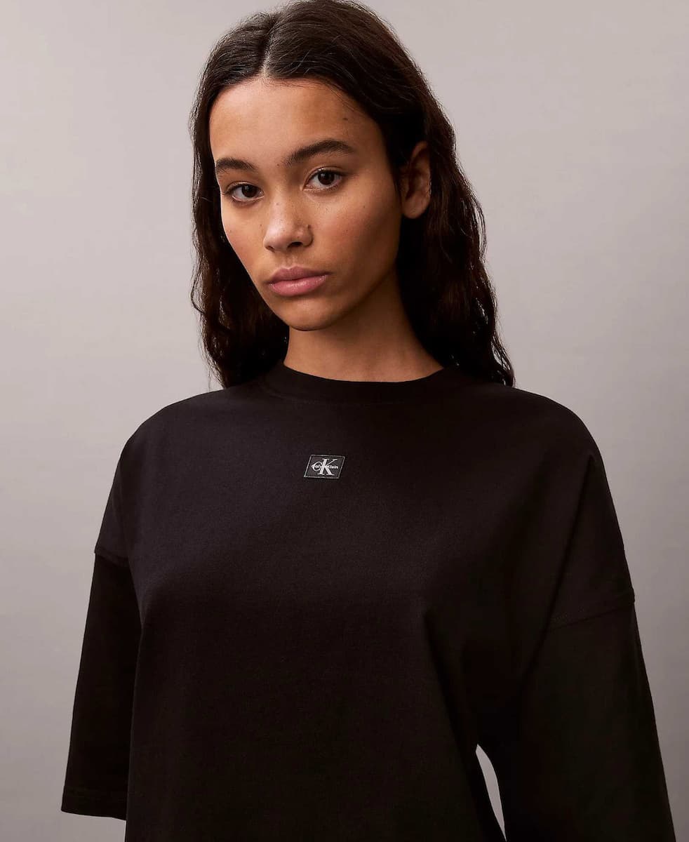 Label Oversize Mini T-Shirt Dress Women Calvin Klein