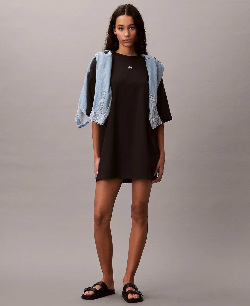 Label Oversize Mini T-Shirt Dress Women Calvin Klein