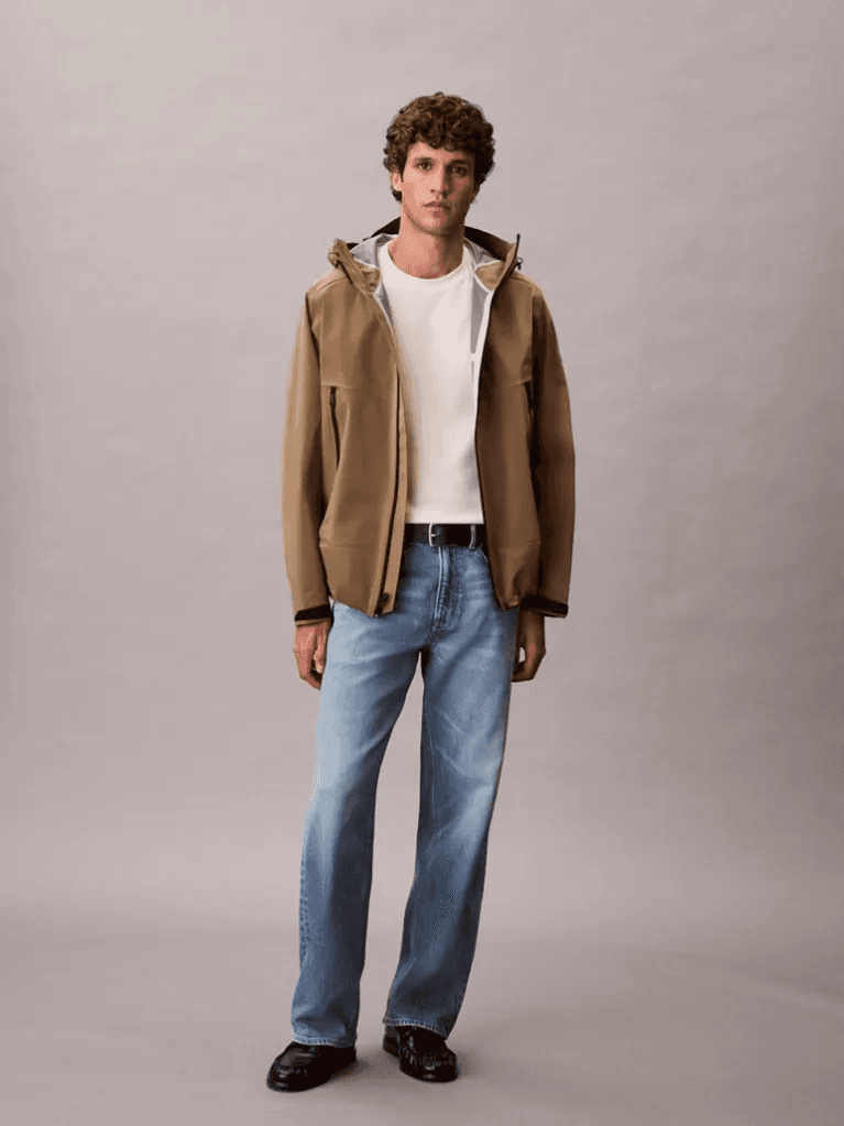 T-SHIRT CALVIN KLEIN WAFFLE CALICO BEIGE CALVIN KLEIN