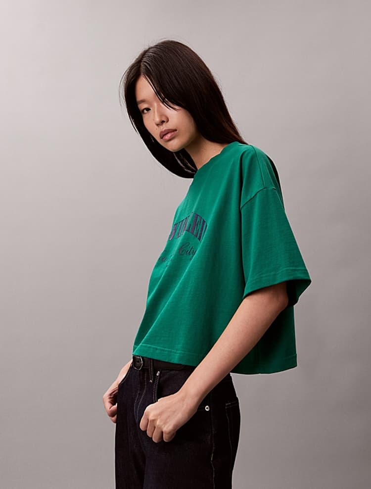 Women's T-Shirts Calvin Klein Green