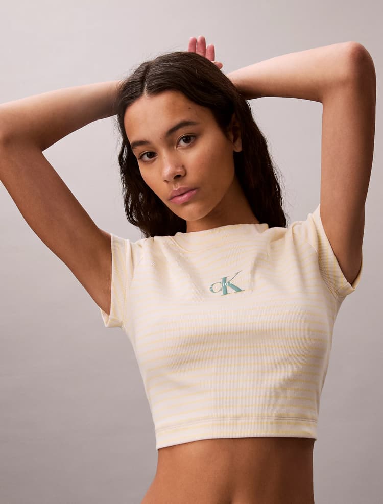 Women's T-Shirts Calvin Klein Yellow