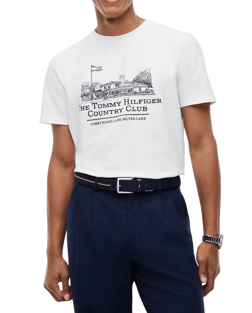 Ανδρικό T-shirt Λευκό Tommy Hilfiger MW0MW42390-YBR