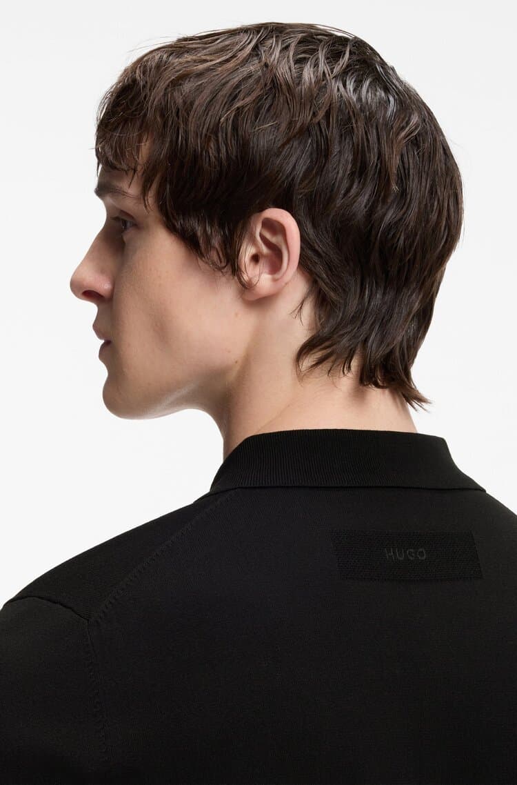 Ανδρικό San Peter Πλεκτό Polo Μαύρο HUGO 50536672-001