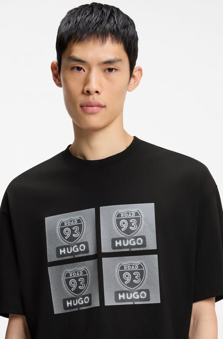 Ανδρικό Draxon T-shirt Μαύρο HUGO 50558405-001