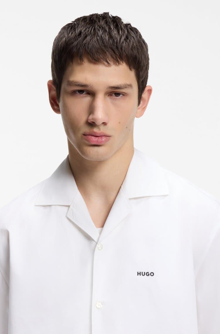 Ανδρικό Κοντομάνικο Espino Πουκάμισο Λευκό HUGO 50560580-199