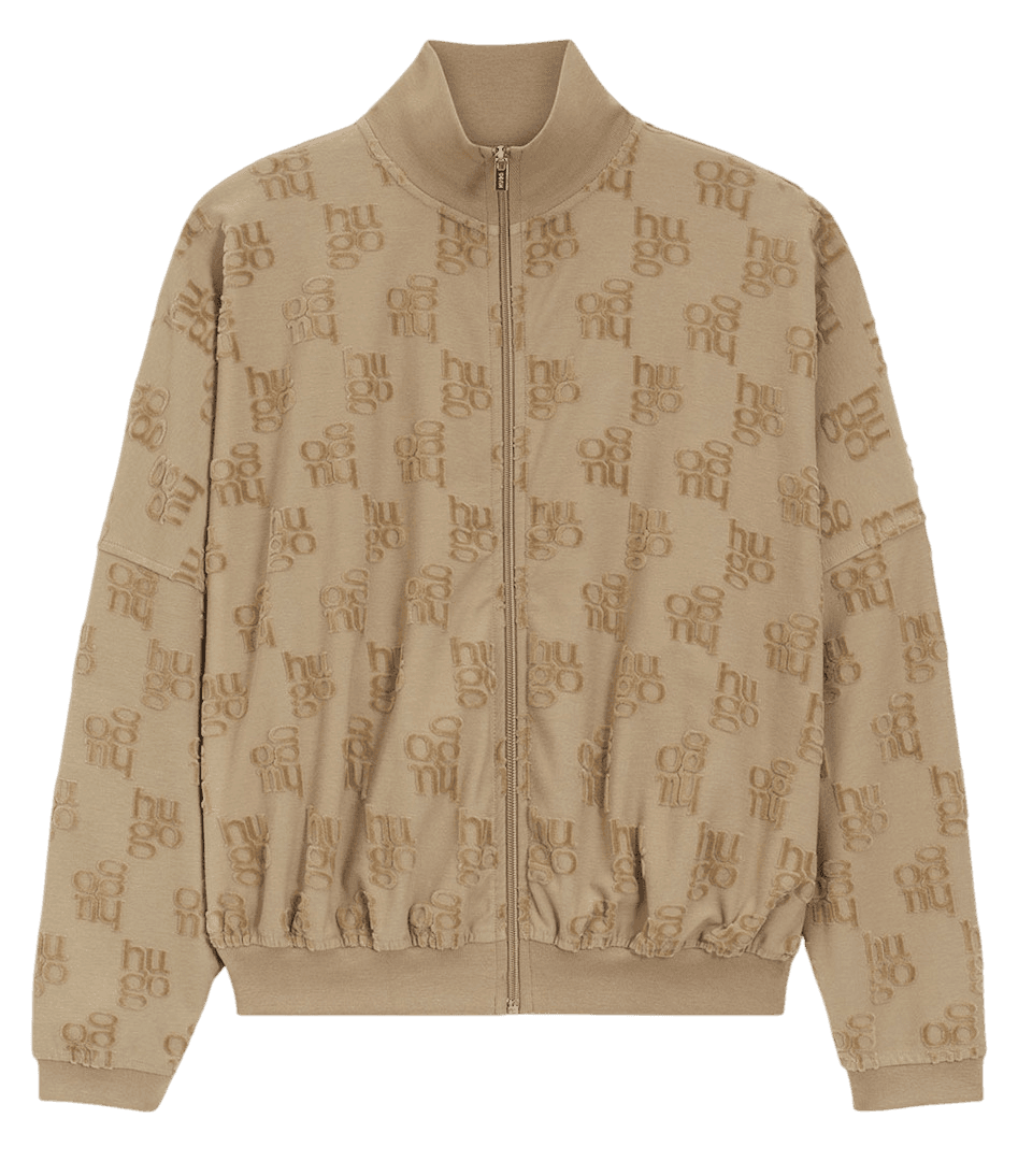 Γυναικεία Terry Monogram Ζακέτα Καφέ HUGO 50556831-232