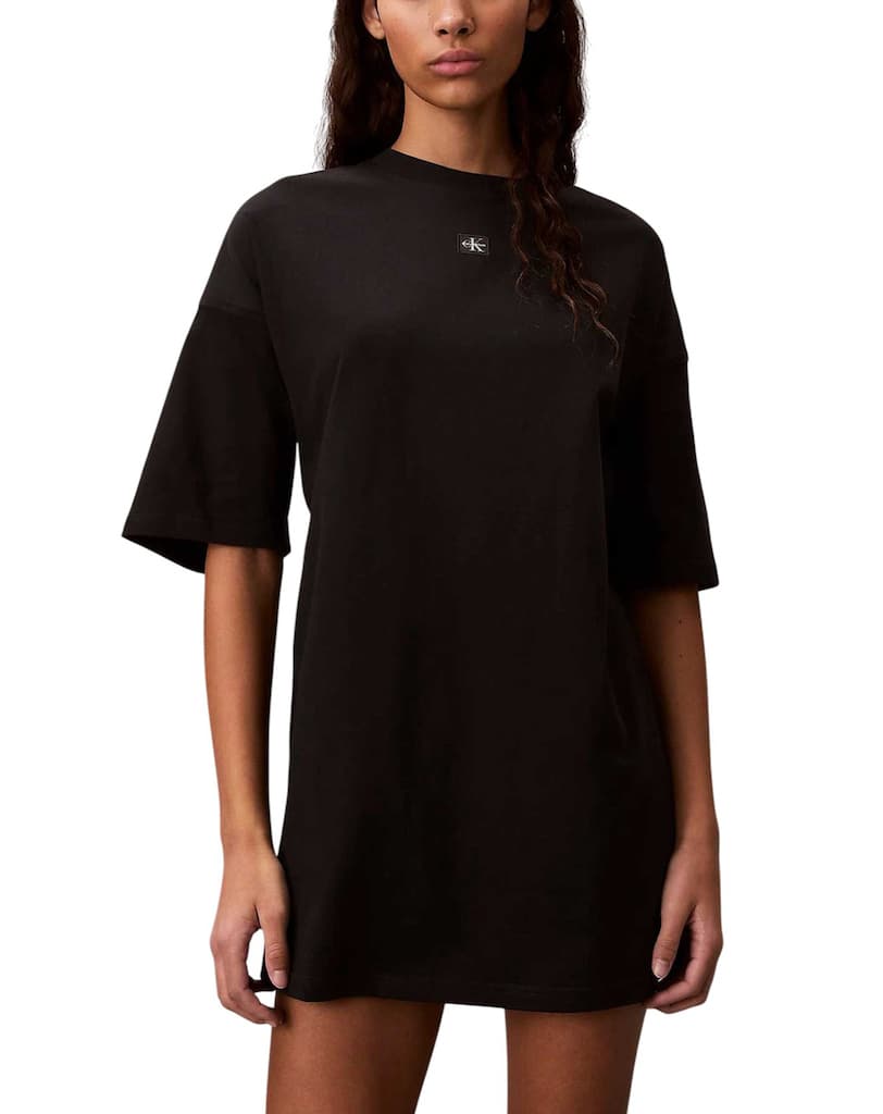 Γυναικείο Κοντομάνικο Φόρεμα Μαύρο Calvin Klein LV047F228G-UB1