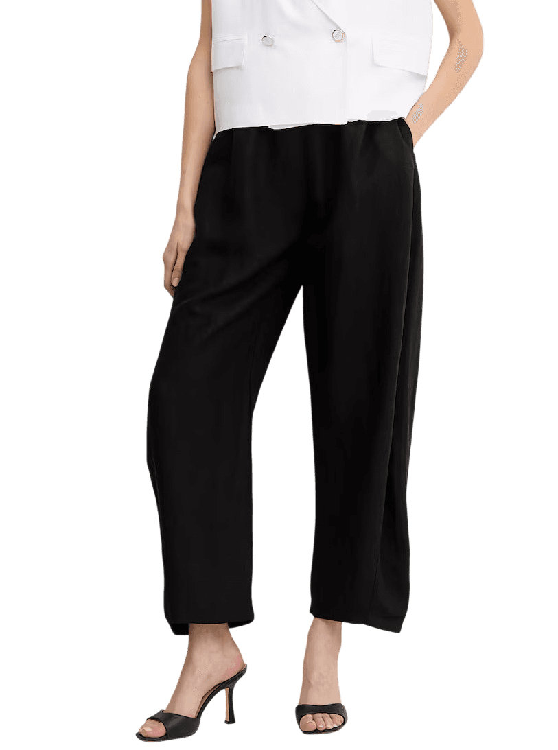 Γυναικείο C Talinen Λινό Παντελόνι Μαύρο BOSS 50559238-001