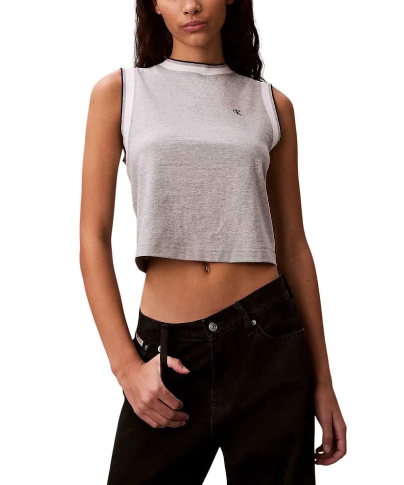 Γυναικείο Αμάνικο Top Λευκό Calvin Klein LV047F225G-YAS