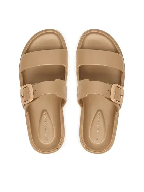 Γυναικείες Παντόφλες Μπεζ Tommy Hilfiger FW0FW09114-0HT