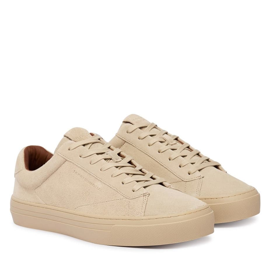 Ανδρικά Δερμάτινα Sneakers Μπεζ Tommy Hilfiger FM0FM05829-RBT