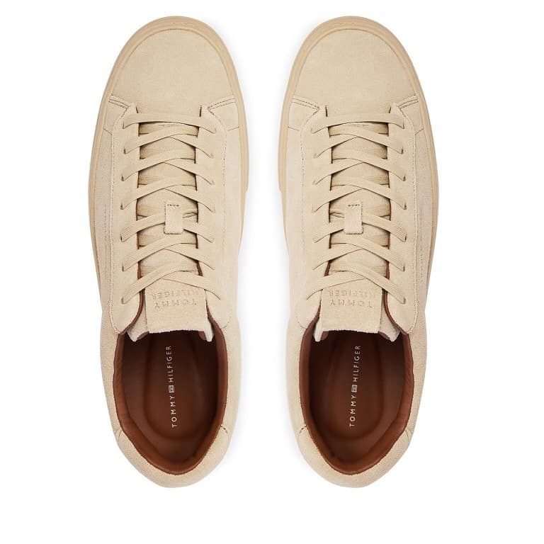 Ανδρικά Δερμάτινα Sneakers Μπεζ Tommy Hilfiger FM0FM05829-RBT
