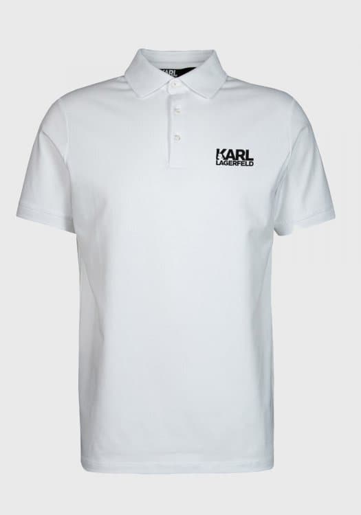 Men's Polo Shirts Karl Lagerfeld White