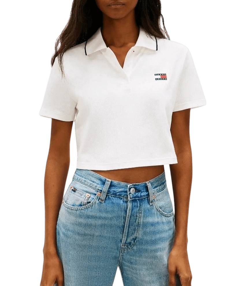 Γυναικείο Polo Λευκό Tommy Jeans DW0DW21363-YBL
