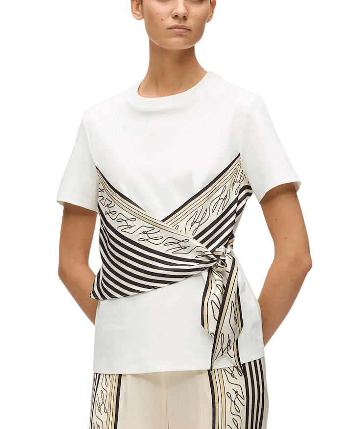 Γυναικείο T-shirt Εκρού Karl Lagerfeld B2W17011-B09 Cream