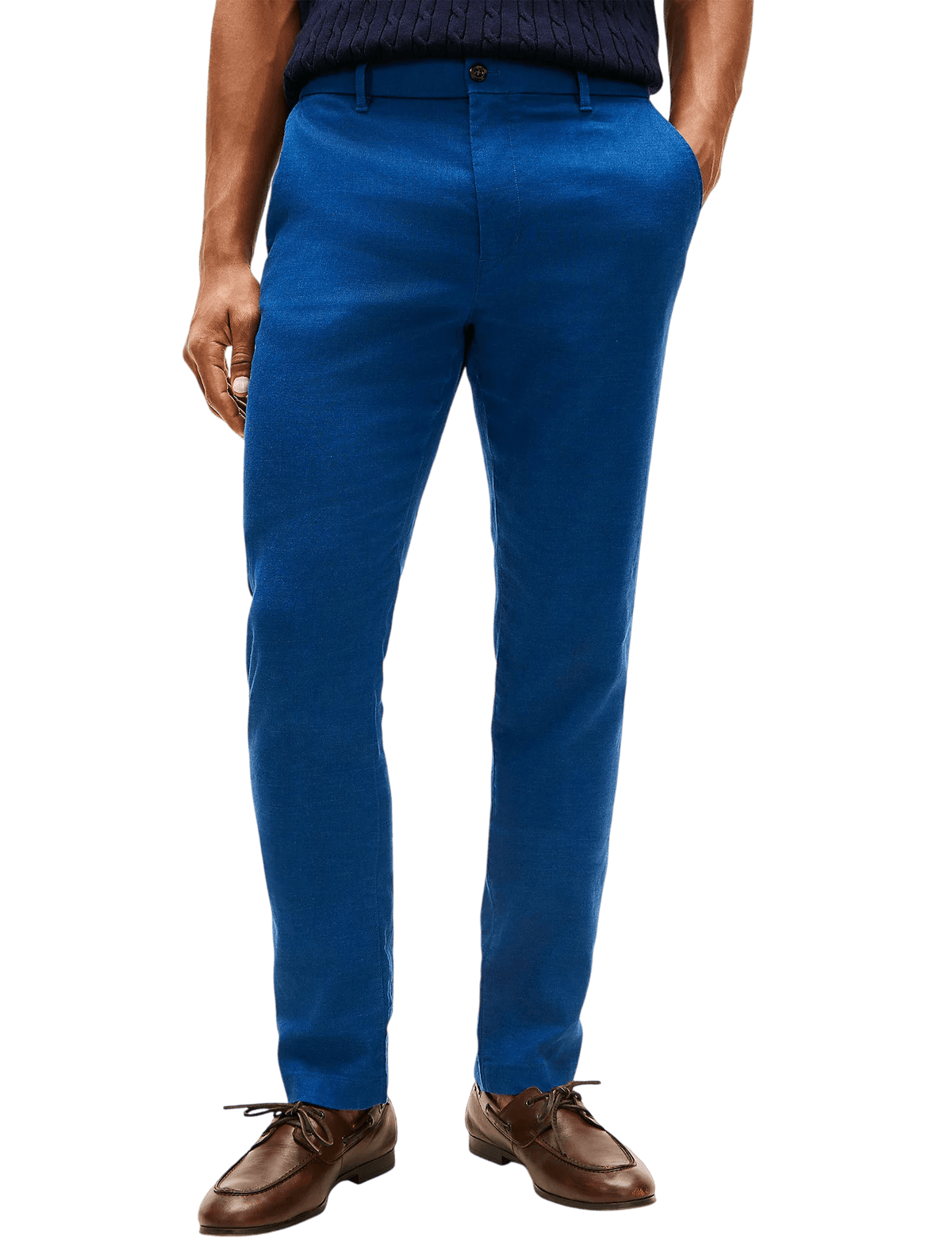 Ανδρικό Λινό Παντελόνι Μπεζ Tommy Hilfiger MW0MW42337-AEG