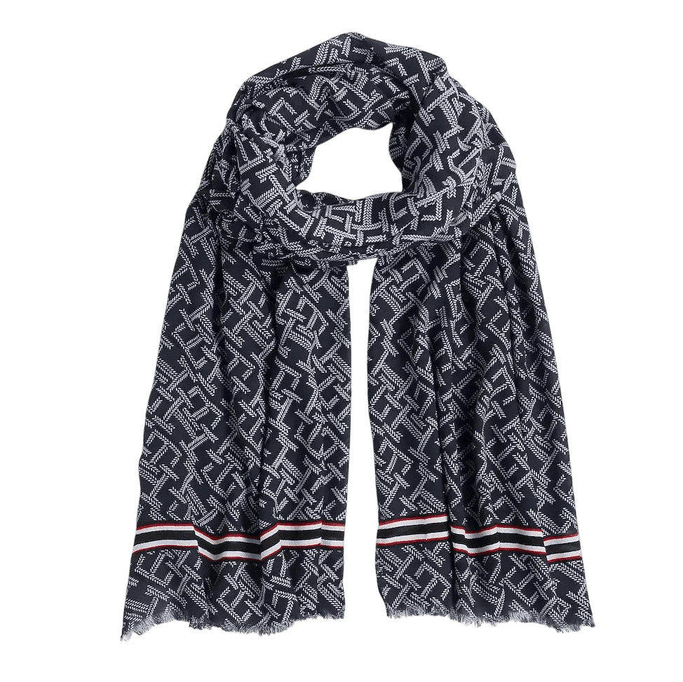 Γυναικείο TH Monogram Φουλάρι Navy Μπλε Tommy Hilfiger AW0AW18605-DW6