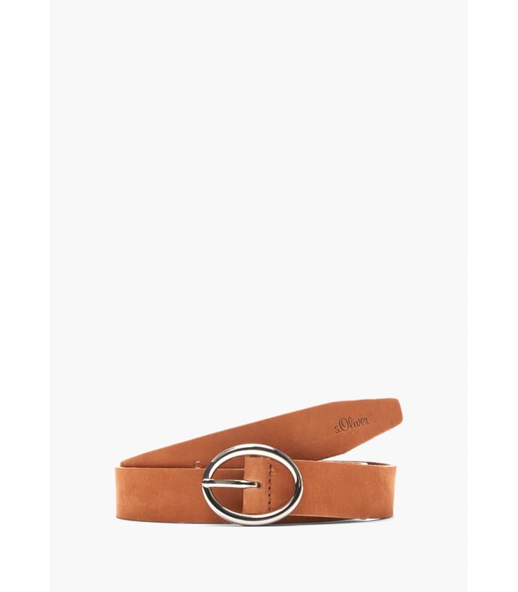 Γυναικεία Ζώνη Δερμάτινη Μπεζ S.Oliver 2055354-8736