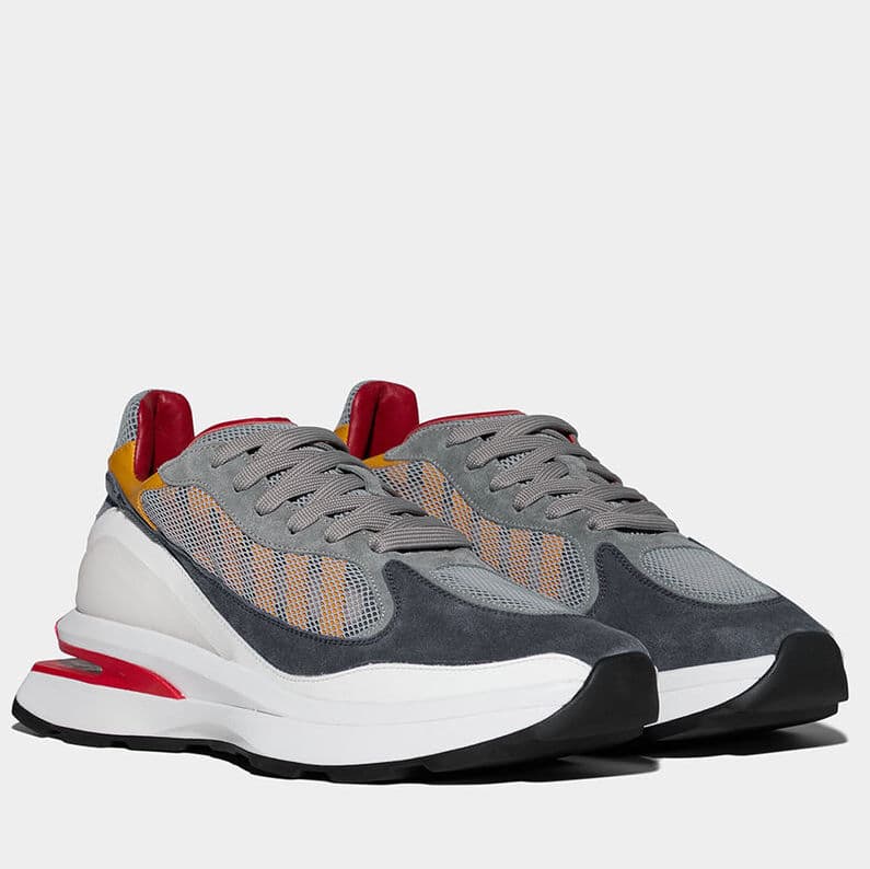 Ανδρικά Δερμάτινα Slash Sneakers Λευκά Dsquared2 S22SNM024036705148-M2443