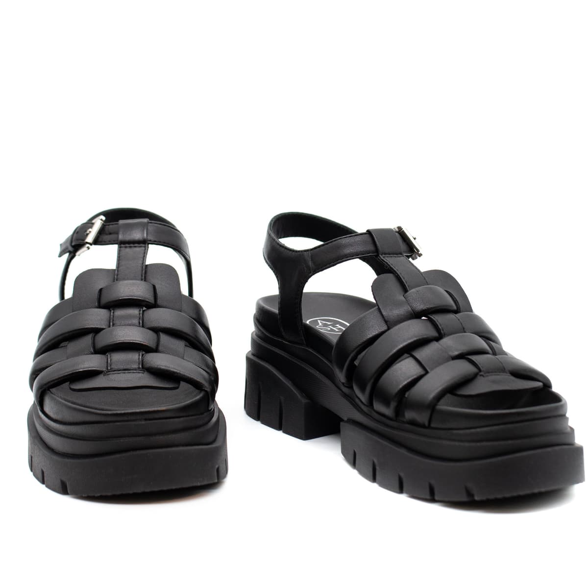 Γυναικεία Δερμάτινα Sirena Combo Πέδιλα Μαύρα Ash SS22M1360420010-BLACK