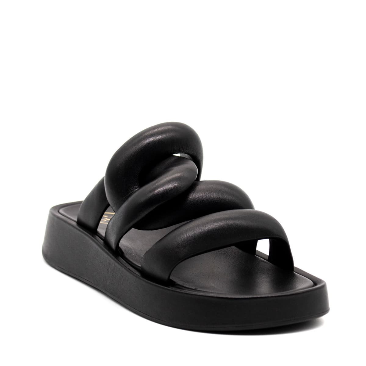 Γυναικείες Δερμάτινες Versus Combo A Παντόφλες Μαύρες Ash SS22M13602300-Black