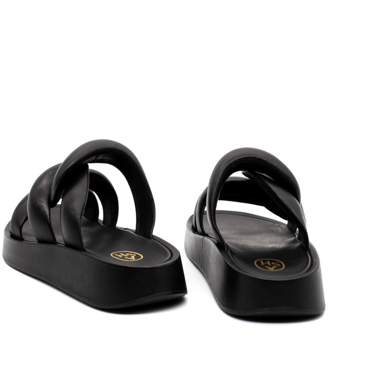 Γυναικείες Δερμάτινες Versus Combo A Παντόφλες Μαύρες Ash SS22M13602300-Black