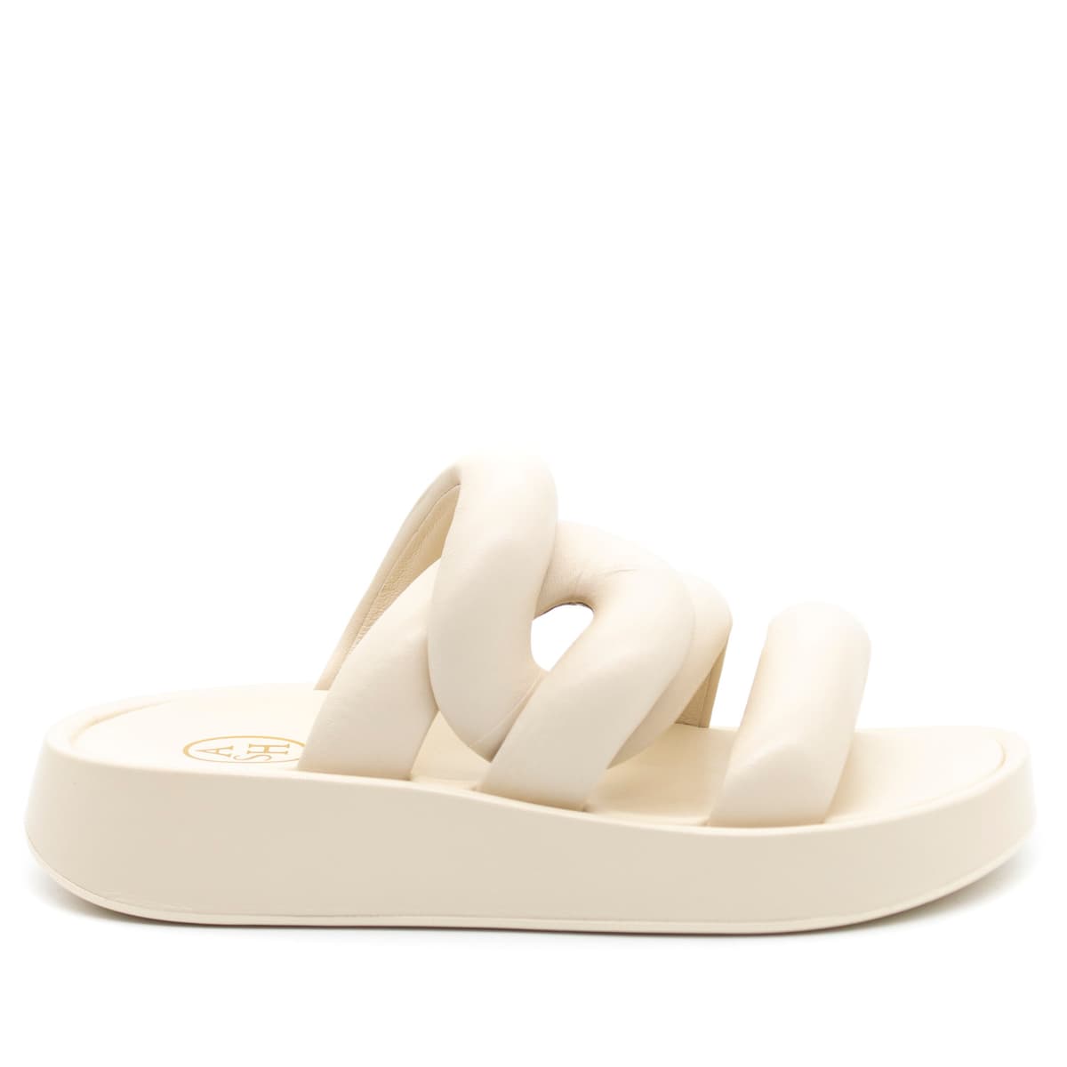 Γυναικείες Δερμάτινες Versus Combo C Παντόφλες Μπεζ Ash SS22M13602300-Talc