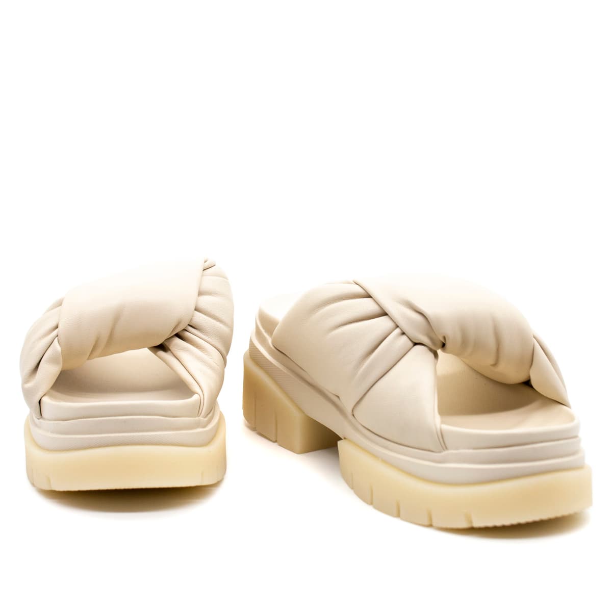 Γυναικεία Δερμάτινα Shilo Combo A Πέδιλα Μπεζ Ash SS22M13604100-Talc