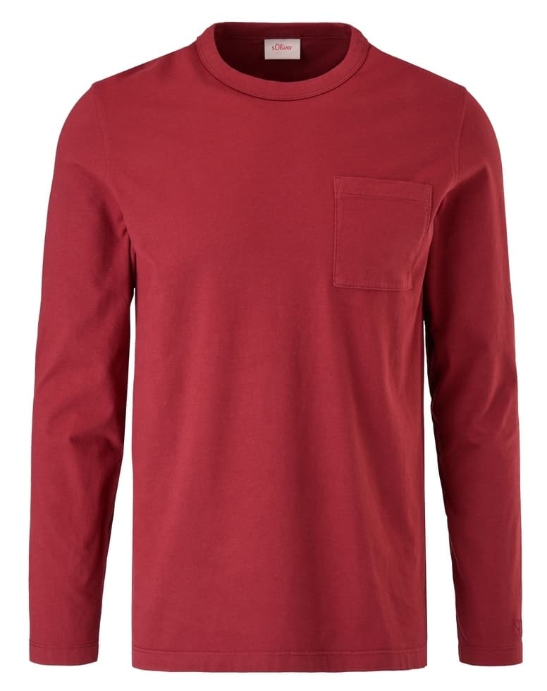 Ανδρικό Μακρυμάνικο T-Shirt Κόκκινο S.Oliver 2119204-3877