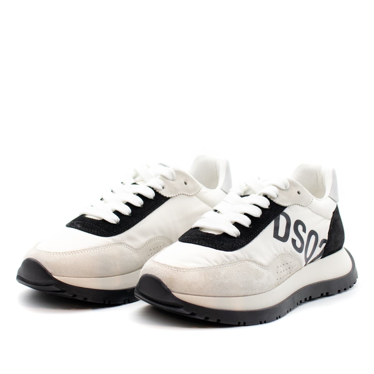 Ανδρικά Δερμάτινα Running Sneakers Λευκά Dsquared2 S23SNM027001601681-M072