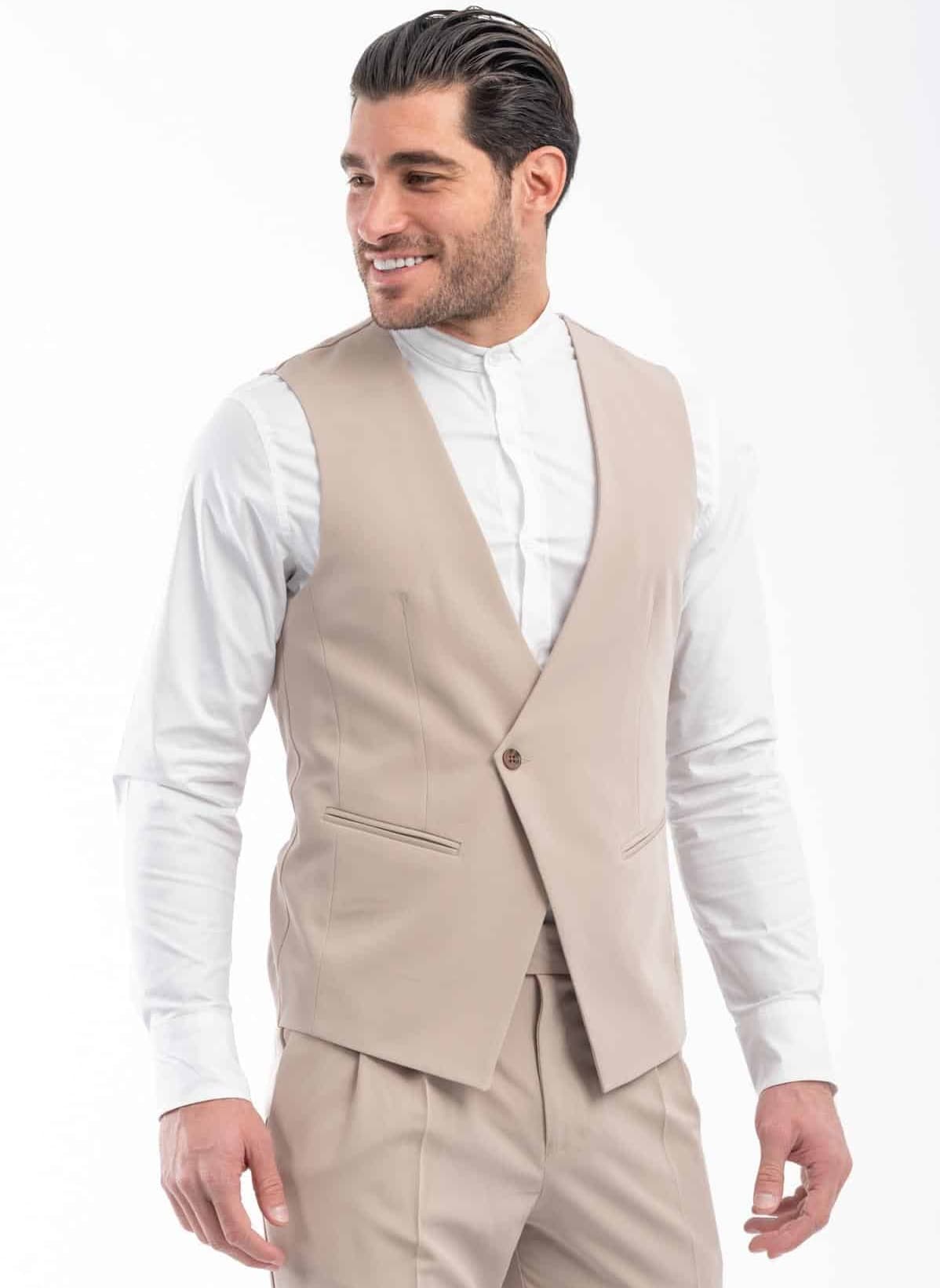 Ανδρικό Γιλέκο Μπεζ Vittorio 10023VINTO-BEIGE