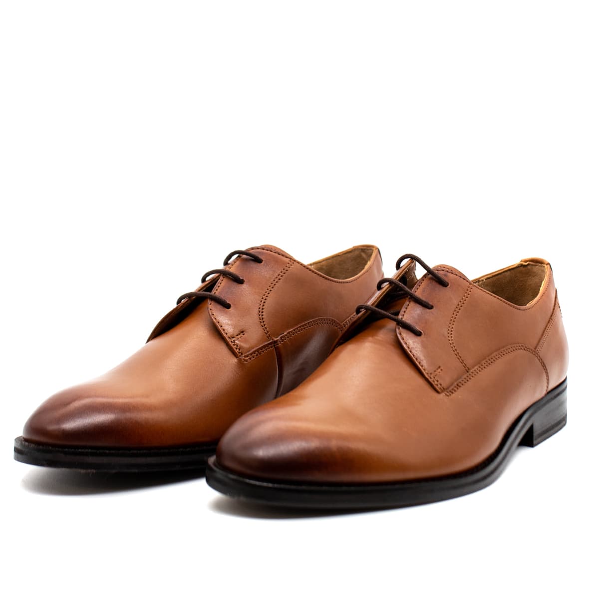 Ανδρικά Δερμάτινα Kampten Δετά Παπούτσια Καφέ Ted Baker 260148-TAN