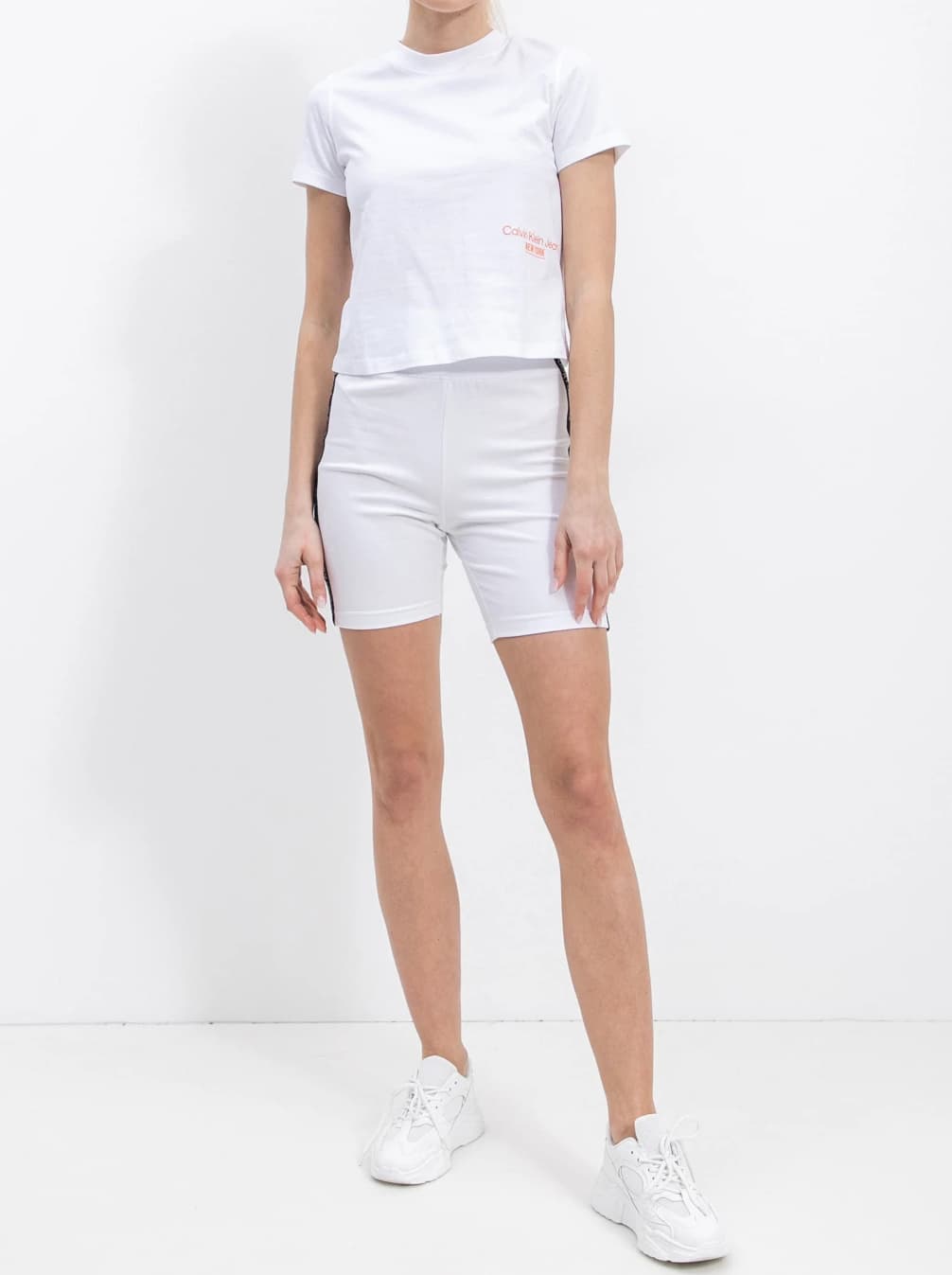 CYCLING SHORTS CALVIN KLEIN LOGO TAPE MILANO WHITE CALVIN KLEIN