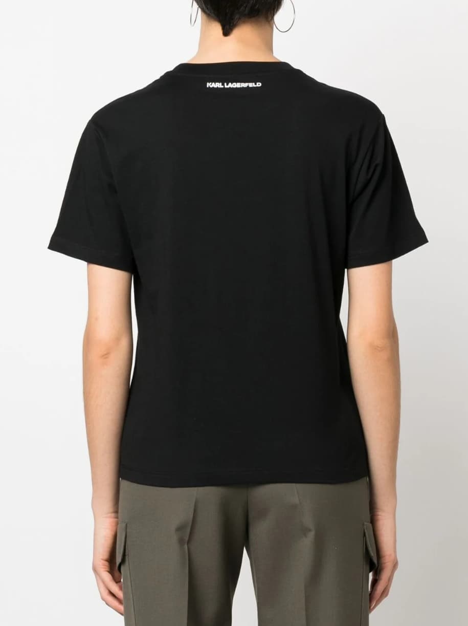 Γυναικείο Cut Out Fashion T-shirt Μαύρο Karl Lagerfeld 231W1708-999 BLACK