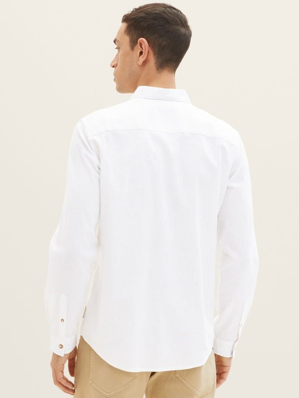 Ανδρικό Λινό Πουκάμισο Λευκό Tom Tailor 034904-20000