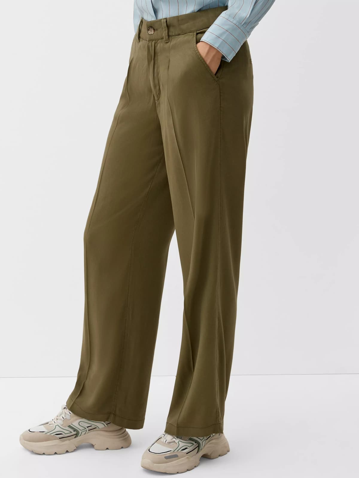 Γυναικεία Παντελόνα Λαδί S.Oliver 2130316-7723