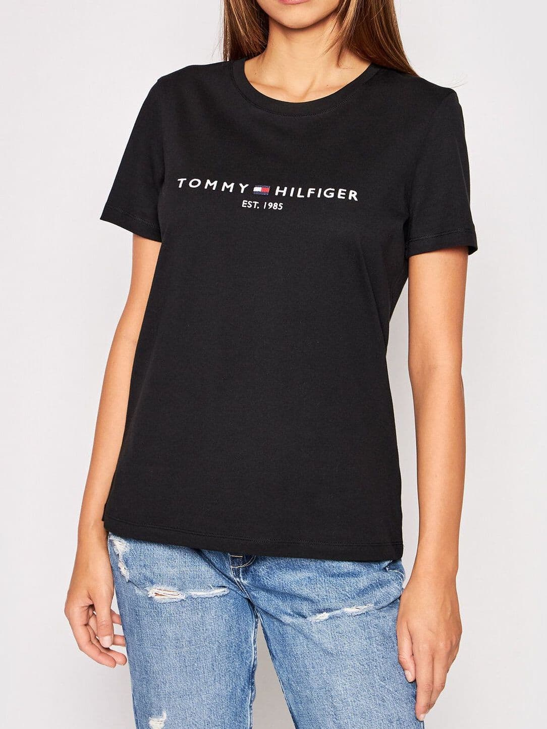 Women's T-Shirts Tommy Hilfiger Black