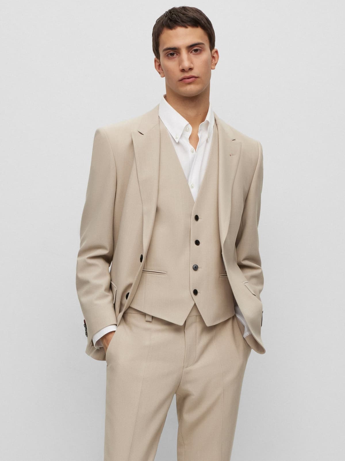 Ανδρικό Henry Getlin Κοστούμι Μπεζ Hugo 50492244-264