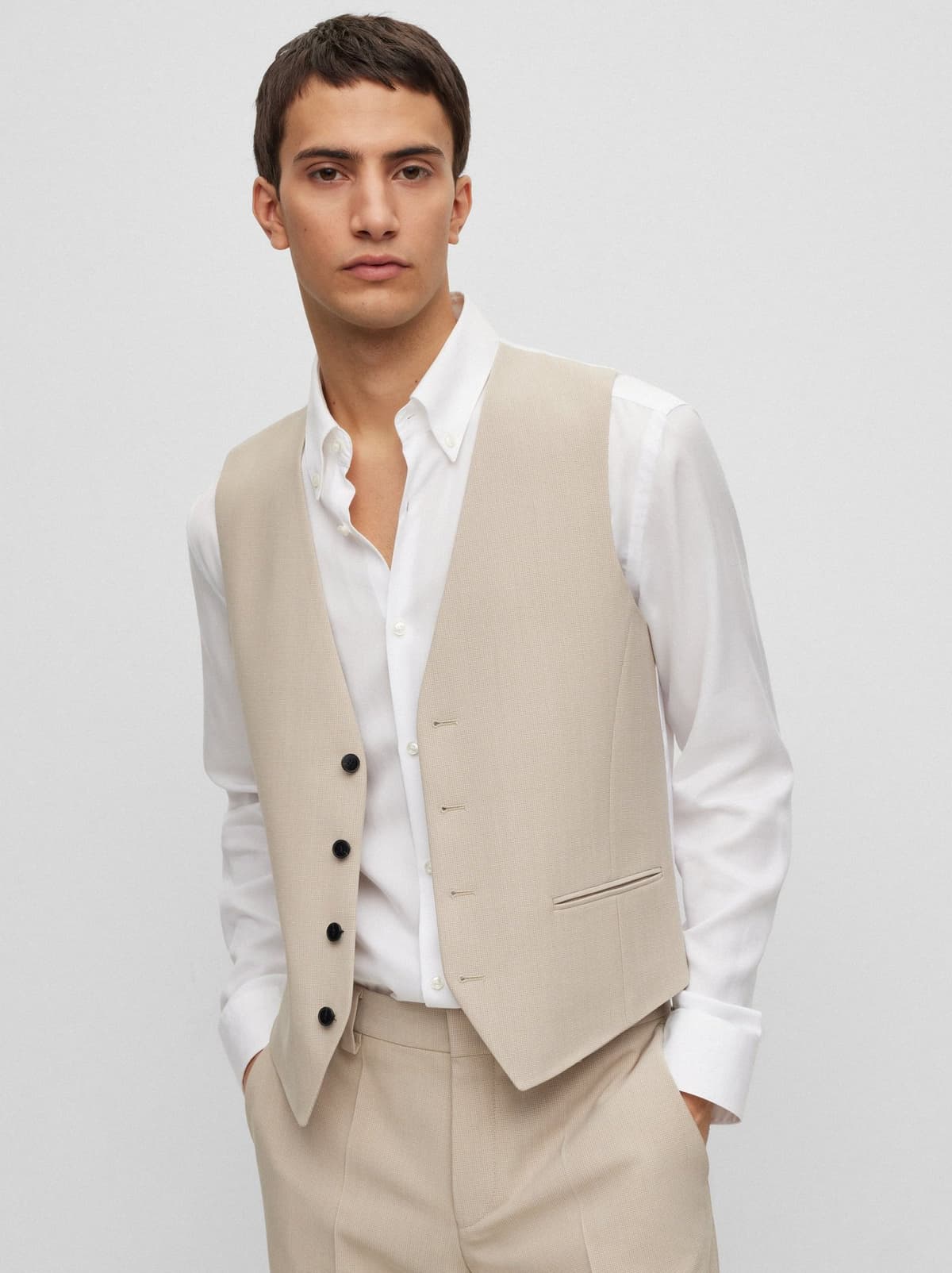 Ανδρικό Henry Getlin Κοστούμι Μπεζ Hugo 50492244-264