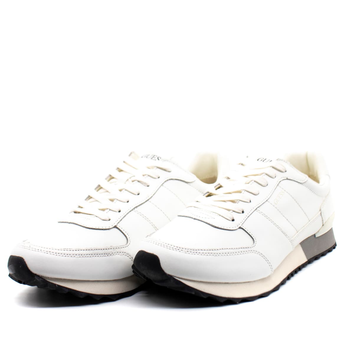 Ανδρικά Δερμάτινα Padova Sneakers Λευκά Padova Sneakers Λευκά Guess FM6PDVLEA12-WHITE