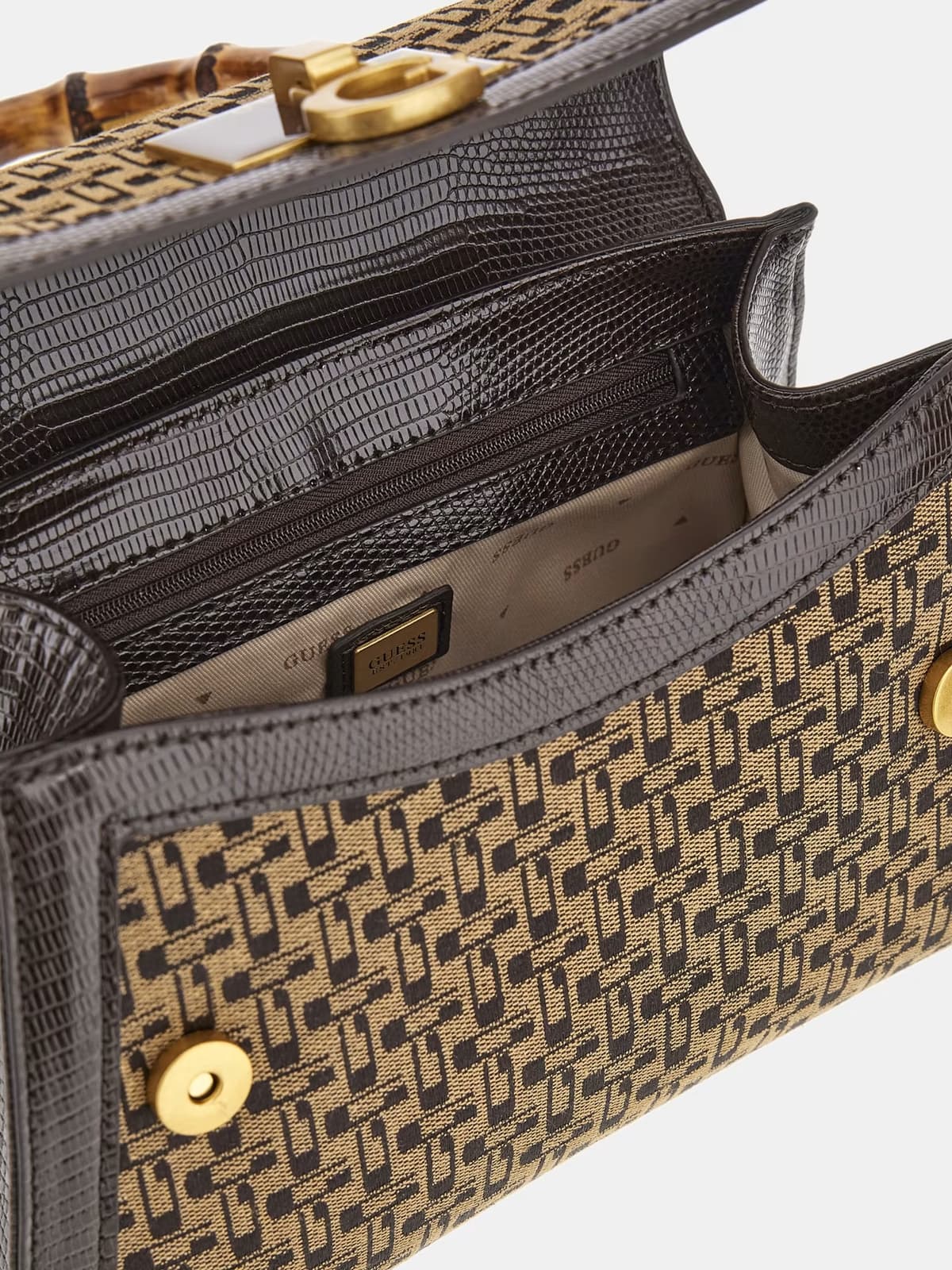 Γυναικεία Stephi Τσάντα Καφέ Guess HWJK7875210-BROWN LOGO