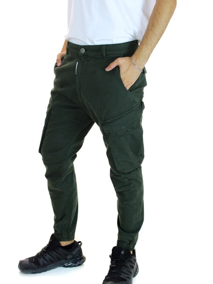 Ανδρικό Cargo Παντελόνι Πράσινο Royal Denim CROTONE2160-GREEN