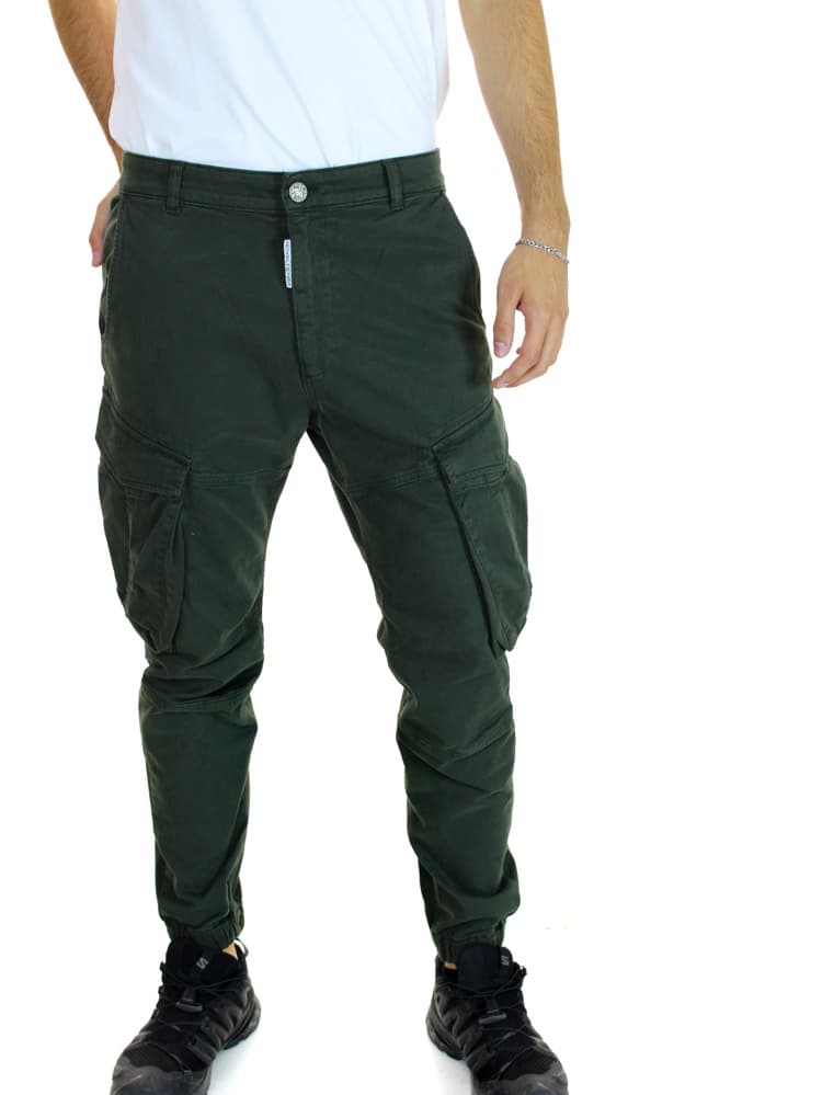 Ανδρικό Cargo Παντελόνι Πράσινο Royal Denim CROTONE2160-GREEN