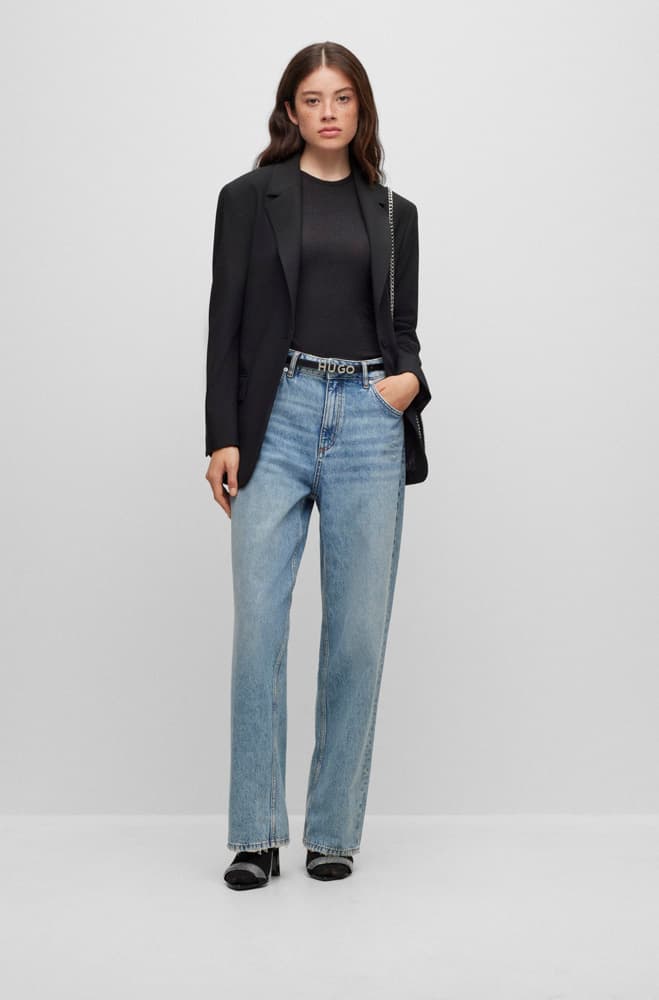 Γυναικείο Σετ Αμάνικο Τοπ Μαύρο/Κόκκινο Hugo 50500499-998