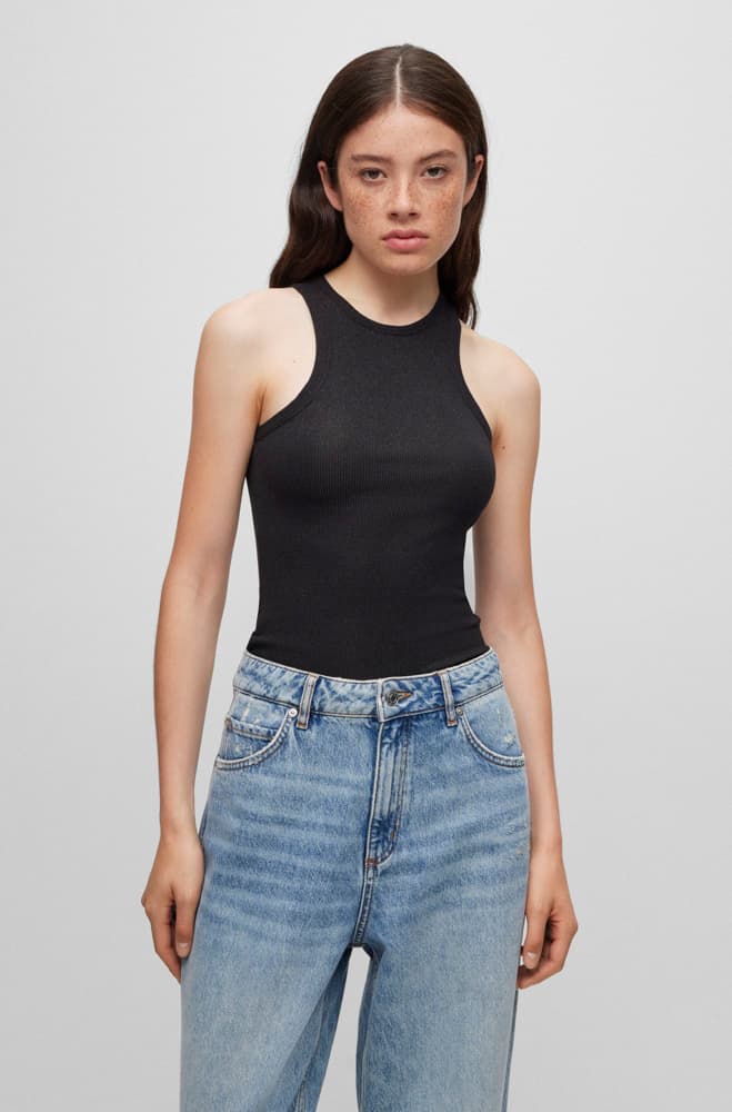 Γυναικείο Σετ Αμάνικο Τοπ Μαύρο/Κόκκινο Hugo 50500499-998