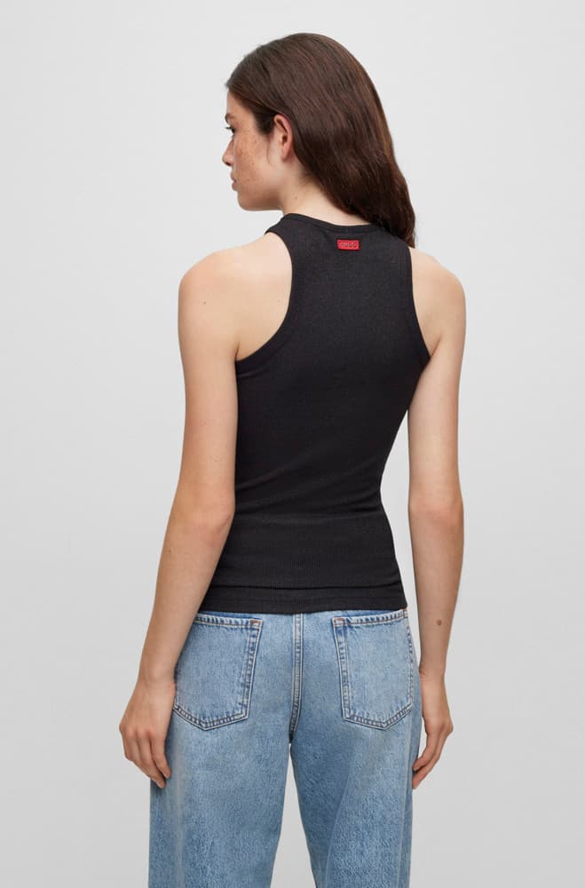 Γυναικείο Σετ Αμάνικο Τοπ Μαύρο/Κόκκινο Hugo 50500499-998