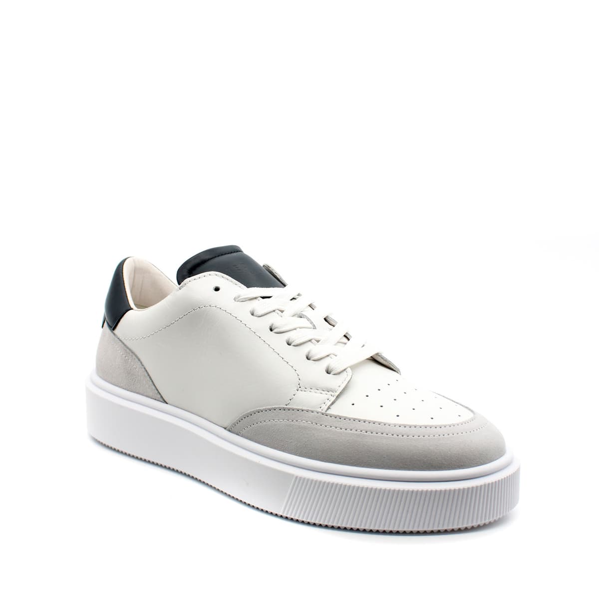 Ανδρικά Δερμάτινα Luigis Sneakers Λευκά Ted Baker 270903-WHITE NAVY