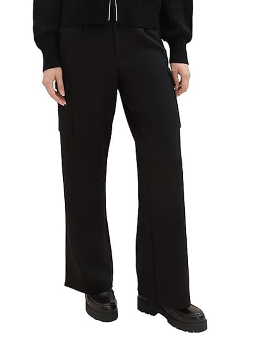 Γυναικείο Cargo Παντελόνι Μαύρο Tom Tailor 038216-14482