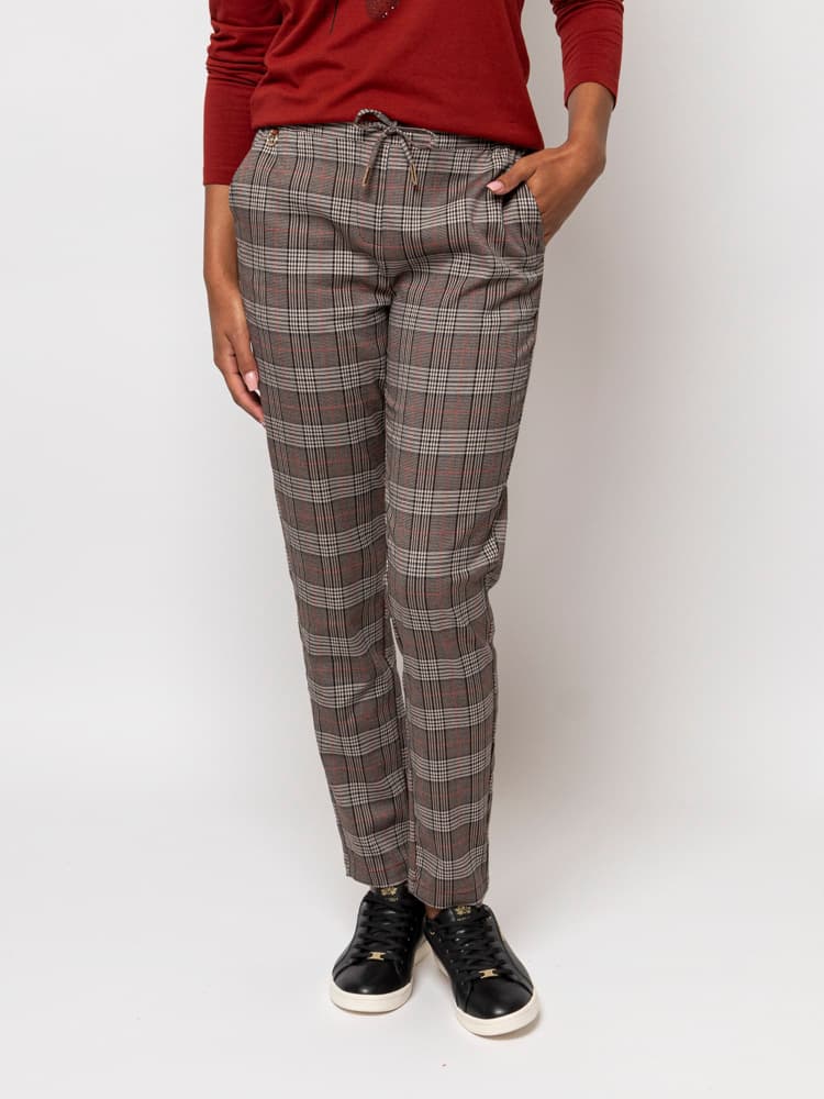 Γυναικείο Καρό Filly23 Παντελόνι Γκρι Heavy Tools W23473-CHECKED