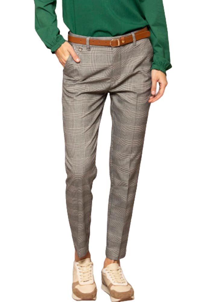 Γυναικείο Καρό Filica Παντελόνι Γκρι Heavy Tools W23475-WOVEN